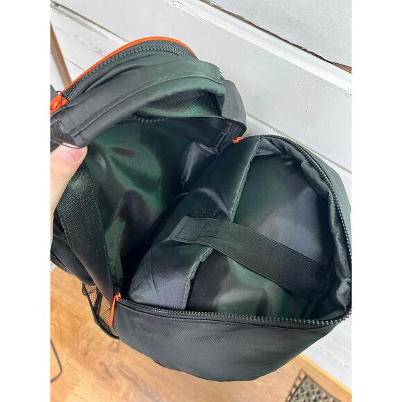 Black and Orange Atley James two compartment backpack - Picture 4 of 5